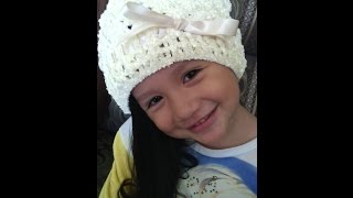 GORRO TEJIDO A CROCHET PARA NIÑA PASO A PASO [upl. by Asenad]