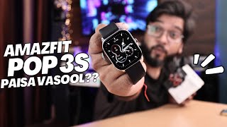 Amazfit Pop 3S SmartWatch Unboxing amp Review  Best Calling Smart Watch Under 4000 ⌚️🔥 [upl. by Aronel]