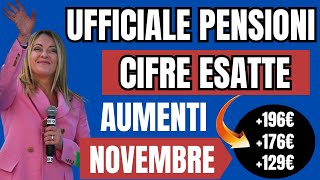 🔴PENSIONI AUMENTO CEDOLINO NOVEMBRE 👉 ECCO QUANTO PERCEPIRETE IN PIU❗️ TABELLA IMPORTI ESATTI📈 [upl. by Ahcrop]