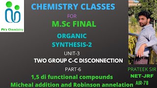 ORGANIC SYNTHESISTWO GROUP CC DISCONNECTIONMSc FINAL CHEMISTRYORGANIC SPECIALIZATION [upl. by Simmons]