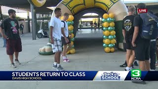 Thousands of Modesto City School District students return to class [upl. by Lareena564]