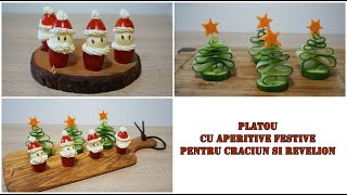 Platou cu aperitive festive de Craciun [upl. by Enidanreb]