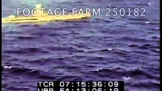 US Submarine Attacks Japanese Sampans 25018207  Footage Farm [upl. by Eniloj]