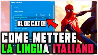 COME METTERE LA LINGUA ITALIANO SU MARVELS SPIDERMAN REMASTERED  VIDEO A SCOPO ILLUSTRATIVO [upl. by Aimahs839]