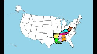 USA Southern States  Rap the Map to learn the states amp capitals [upl. by Ettennahs]