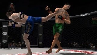 Bellator MM Onslaught  Fighters get pummeled into submission Gameplay 1080p [upl. by Wendolyn311]