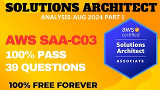 AWS Certified Solutions Architect Associate Exam Practice Questions  ANALYSIS AUG2024 P1 SAAC03 [upl. by Lorin369]