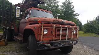 1967 Ford T950 log truck 534 engine 5 speed 4 speed auxiliary [upl. by Ailed]