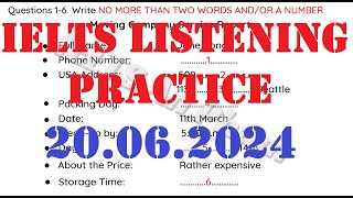 IELTS LISTENING PRACTICE TEST 2024  2062024 WITH ANSWERS [upl. by Ellirpa]