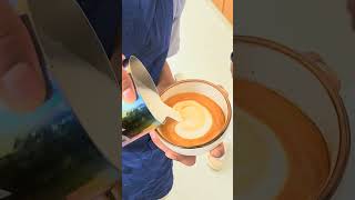 Cappuccino art newvideo coffeelatte baristalife ❣️❣️ support guys [upl. by Calica]