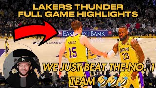 SO BY DEFAULT THE LAKERS ARE THE BEST IN THE LEAGUE Lakers fan reacts to Lakers vs OKC [upl. by Ayoj]