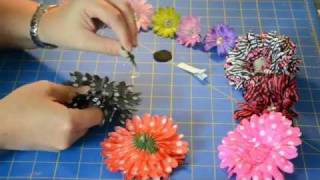 How To Make Custom Hair Flower Clips [upl. by Xineohp]