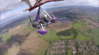 Microlight Flight Henstridge to Wadswick amp Welshpool [upl. by Glaab739]