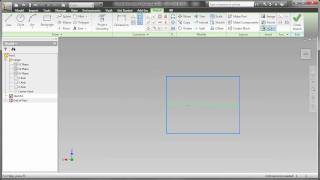 Autodesk Inventor Two Minute Tip Center Point Rectangle [upl. by Zebe427]