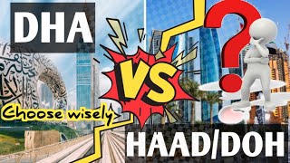 Which one is better DHA Exam Vs HAADDOH Exam Prometric Exam [upl. by Ellenrahc]