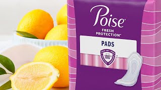 Poise Incontinence Pads amp Postpartum Incontinence Pads 6 Drop Ultimate Absorbency Long Length [upl. by Walke]