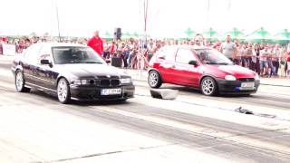 BMW E36 20 TURBO vs OPEL CORSA TURBO [upl. by Zena]