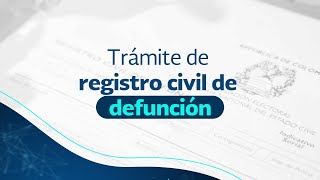 Trámite de registro de defunción [upl. by Neerehs]