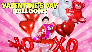 BALLOONS for Valentine Day Inflating our XOXO Heart and Bear Balloons 2019 [upl. by Adnerad751]