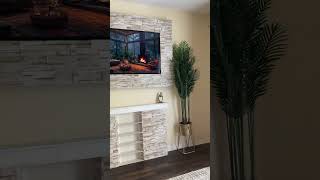 DIY Foam poster board tv entertainment amp wall shelf final look [upl. by Robin]