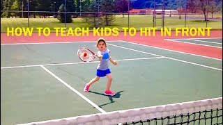 4 year old practices tennis Teach your Child how to HAMMER the ball [upl. by Eserahc]