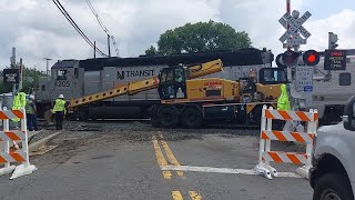 Outwater Lane Under Construction level crossing Garfield NJ [upl. by Aiykan]