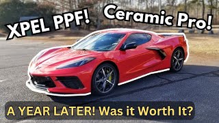 1 Year Review of Ceramic Pro 9H Coating and XPEL PPF on the C8 Corvette Honest Review [upl. by Shevlo]