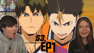 KARASUNO VS SHIRATORIZAWA  Haikyuu Season 3 Episode 1 Reaction amp Review [upl. by Seroled]