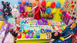 School reopening shopping in Barbie dollஆயிஷா கிட்ட சண்டை போட்ட சாரா😠Barbie show tamil [upl. by Aidnahs]