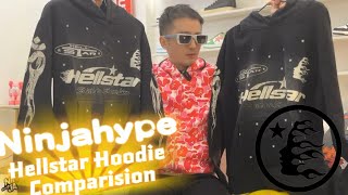 Ninjahype Cheap Black Red Hellstar Hoodie Comparison with Pandabuy Clothing dhgate haul reps [upl. by Kassey]