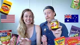 American Tries Aussie Food For First Time  Vegemite Challenge [upl. by Ardolino]