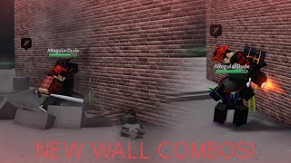 ALL WALL COMBOS in Roblox The Strongest Battlegrounds  2 NEW MOVES [upl. by Ahcropal]