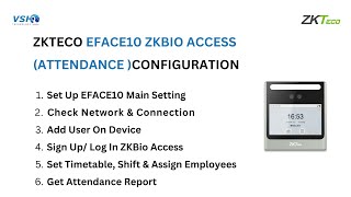 HOW TO SETUP ZKTECO EFACE10 ZKBIO ACCESS ATTENDANCE 2024 [upl. by Okemak]