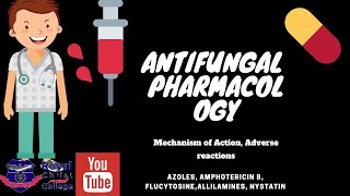 Pharmacology  Antifungal Amphotericin B Azoles Flucytosine Nystatin terbinafine Antifungals [upl. by Sheela]