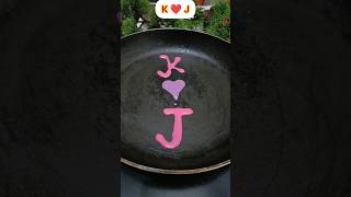 Whats Your Match ❤️  K ❤️ J Pancake Art shorts pancakes pancakeart subscribetomychannel viral [upl. by Indys176]