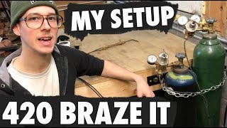 Brazing Setup for Bicycle Framebuilding  Torch Rig Overview [upl. by Glennis]