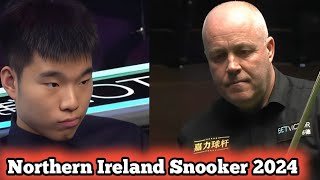 John Higgins vs Fan Zhengyi snooker northern Ireland 2024 highlight [upl. by Heurlin]