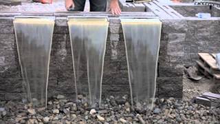 How to Integrate Waterfall Spillways from Aquascape in a Retaining Wall [upl. by Ikey712]