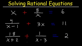 Solving Rational Equations With Fractions and Variables amp Different Denominators  College Algebra [upl. by Alletsirhc913]