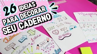 COMO DECORAR O CADERNO E DEIXAR ELE LINDO  TÍTULOS DATAS E MARGENS [upl. by Auroora]