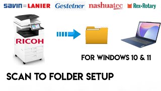 Ricoh Scan to folder  How to setup scan to folder in Ricoh photocopy machine in windows 10 11 [upl. by Kern493]