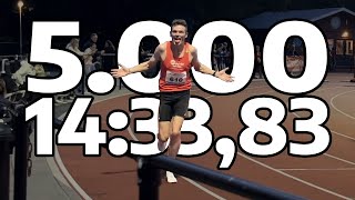 5000m in 1433  PR aangescherpt met 22 Sec Track Meetings Utrecht [upl. by Payne]