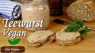 Vegane Teewurst einfach selber machen  Protein Brotaufstrich Leberwurst Streichwurst vegan gesund [upl. by Gervais]