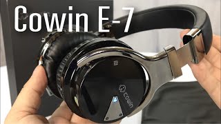 Cowin E7 Active Noise Cancelling Wireless Bluetooth Overear Stereo Headphones Review [upl. by Tobey]