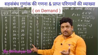 सहसंबंध गुणांक की गणना amp प्राप्त परिणामों की व्याख्या  Interpretation of Correlation Coefficient [upl. by Alauqahs447]