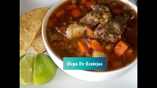 SOPA DE LENTEJAS CON QUESO [upl. by Ninerb]