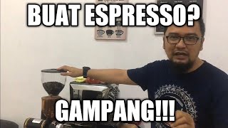 CARA MEMBUAT ESPRESSO DENGAN MESIN KOPI SIMONELLI OSCAR II [upl. by Anekahs]