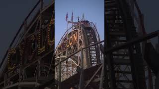 Coney Island Cyclone at Luna Park NYC rollercoaster amusementpark [upl. by Yelsnia665]