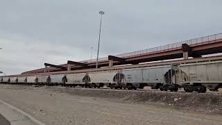 BNSF southbound manifest train coming into the yard in El Paso TX 032324 [upl. by Aihsiek71]