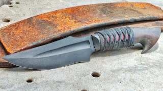 Knife Making  Making a Black Bowie Knife [upl. by Notslah]